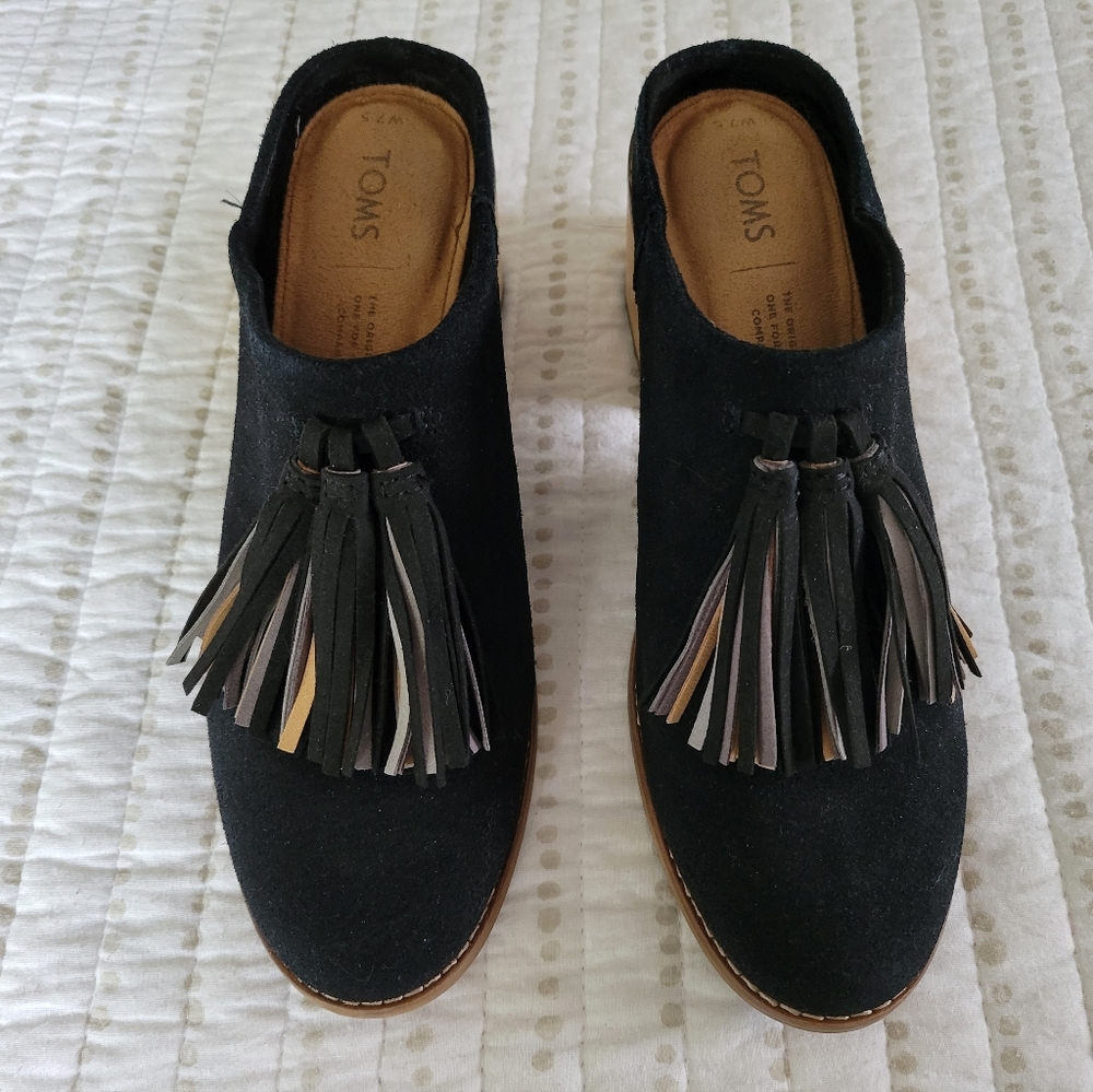 Tom's block heel slip-on shoes